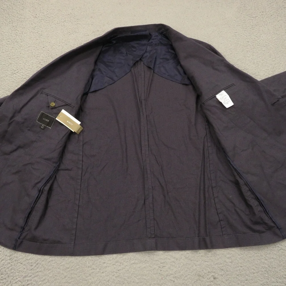 J Crew Jacket Mens XL Hemp Cotton Unstructured Blazer 44R Suit Coat Indigo Blue